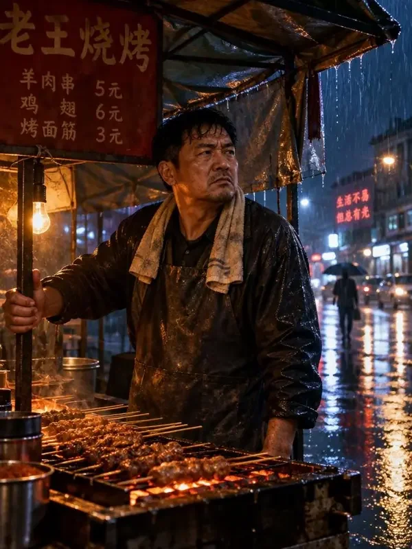 《我的烧烤摊不想关门》短剧封面 - 夜市人生